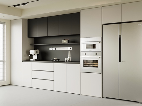 现代意式餐边柜su模型