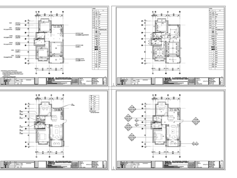  样板间 最新全套施工图合集cad施工图 