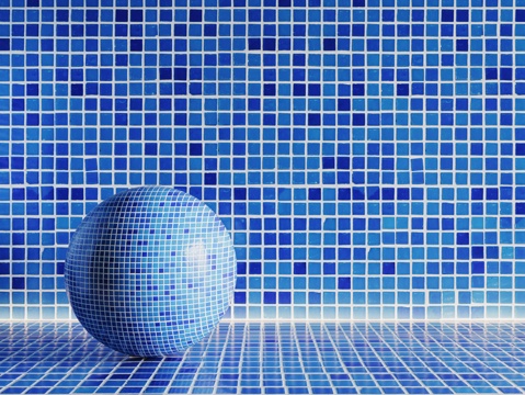  现代蓝色瓷砖 厨房瓷砖 洗手间瓷砖 地砖 墙砖3d模型 