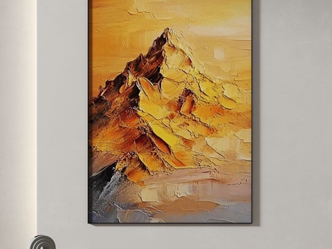  现代，轻奢，侘寂，肌理，立体，装饰画3d模型 