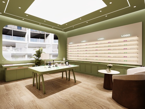  现代+轻奢+眼镜3d模型 