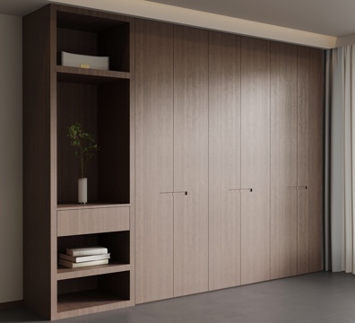  中古风衣柜 成品衣柜3d模型 