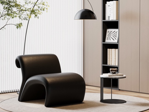 现代意式休闲椅 休闲沙发su模型