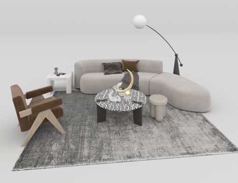  沙发组合3d模型 