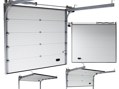  现代车库门 仓库门 卷帘门3d模型 