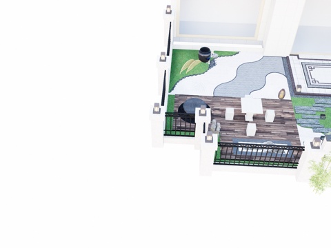  微景观 室内景观 水景 景观 庭院 阳光房 屋顶花园su模型 