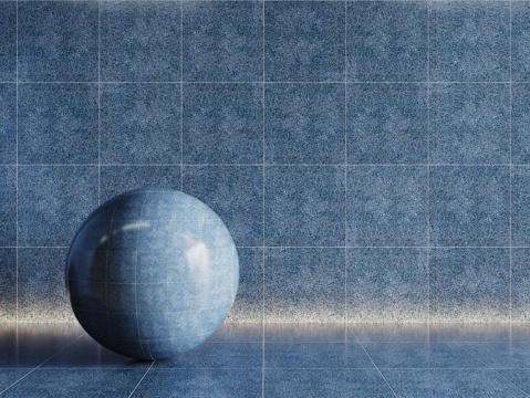  现代蓝色瓷砖 厨房瓷砖 洗手间瓷砖 地砖 墙砖3d模型 