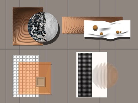 现代立体装饰画su模型