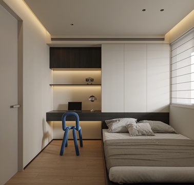  现代榻榻米卧室3d模型 