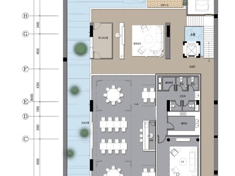  办公会所 最新全套施工图合集cad施工图 