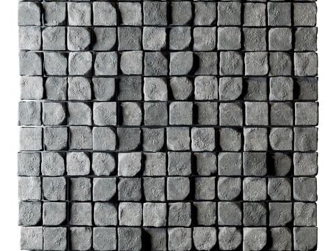  现代侘寂石头装饰板3d模型 