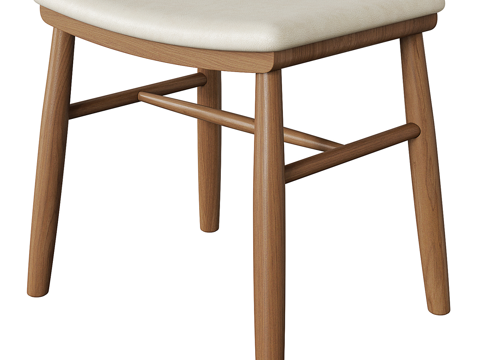  新中式木凳3d模型 