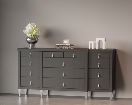  现代意式玄关柜 边柜su模型 