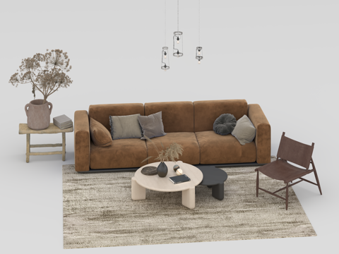  沙发组合3d模型 