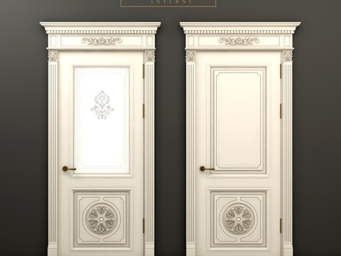  拉斐尔1号与拉斐尔2号经典门3d模型 