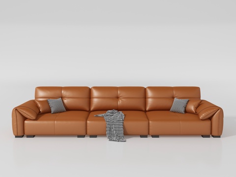  现代多人沙发3d模型 