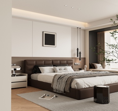  意式风主卧室3d模型 