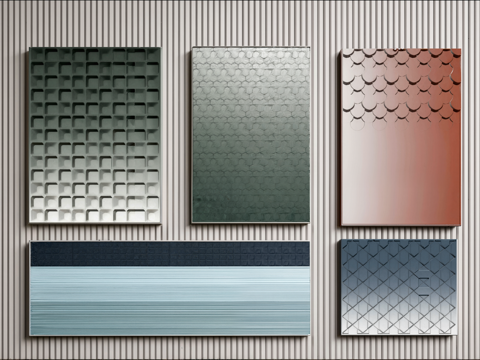 现代立体装饰画su模型