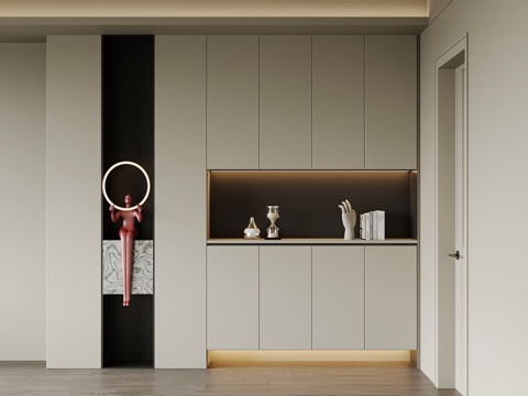  现代鞋柜su模型 