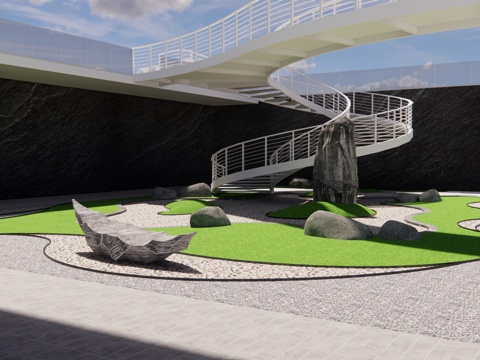 微景观 造景 草坪灯 室内景观 阳光房su模型