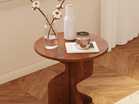  法式复古边几3d模型 