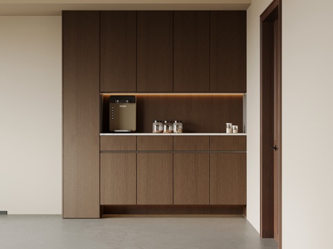  中古风备餐柜3d模型 