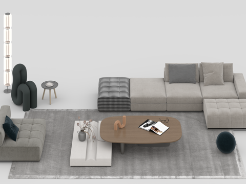  沙发组合3d模型 