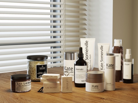  现代化妆品 护肤品su模型 