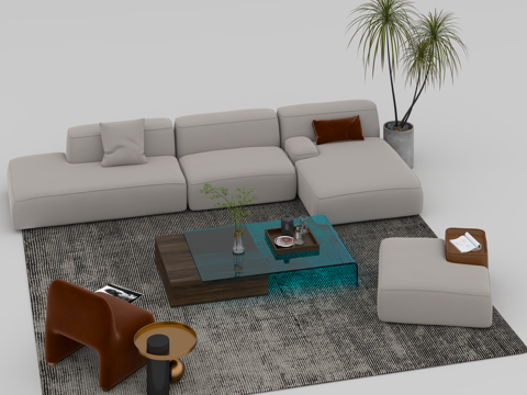  沙发组合3d模型 