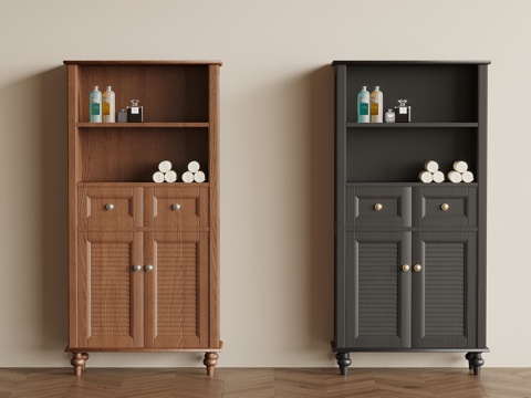 法式中古边柜 置物柜 储物柜su模型