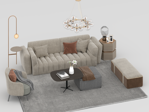  沙发组合3d模型 