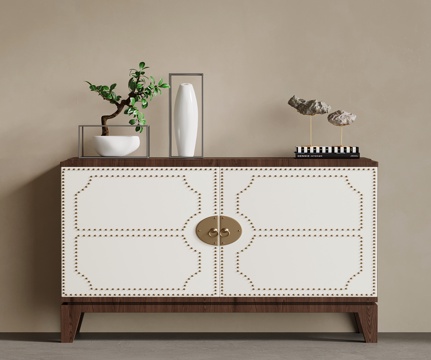  新中式玄关柜 边柜3d模型 