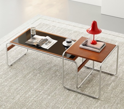  复古风茶几边几 现代中古风茶几 包豪斯茶几3d模型 