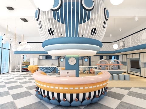  儿童空间 儿童成长馆 室内攀爬  生活馆3d模型3d模型 