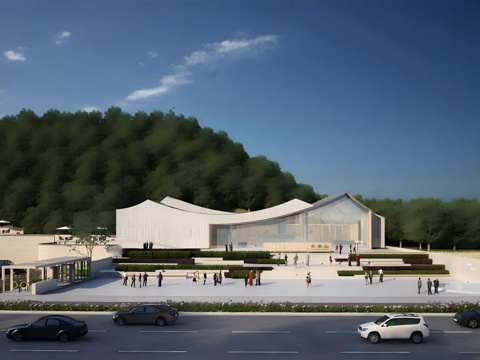 现代游客中心 游客中心建筑su模型