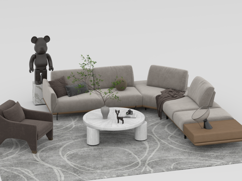  沙发组合3d模型 