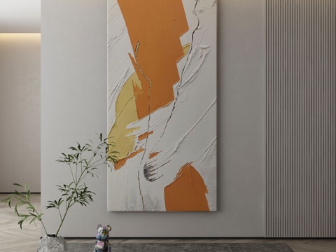  侘寂挂画 油画3d模型 