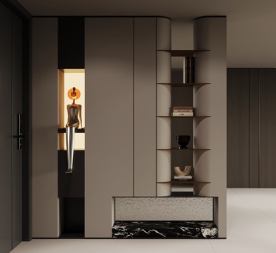  现代玄关柜 鞋柜3d模型 