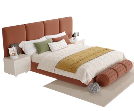  现代儿童床 单人床3d模型 