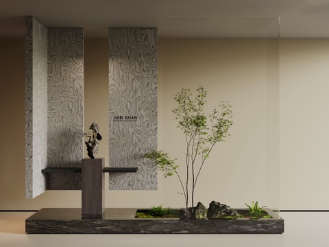  现代玄关 景观3d模型 