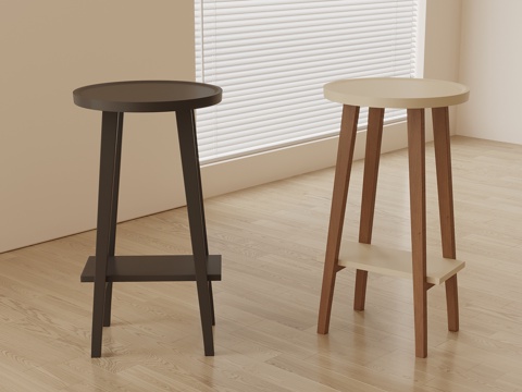 中古风吧凳 高凳su模型