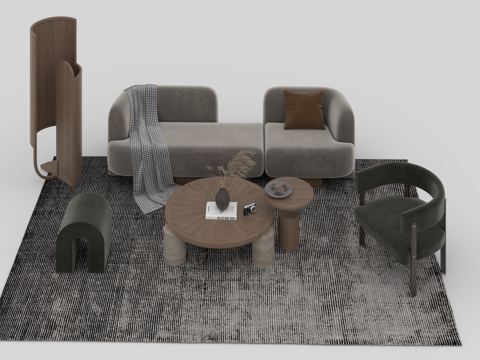  沙发组合3d模型 