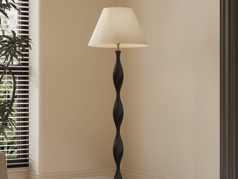  法式落地灯3d模型 