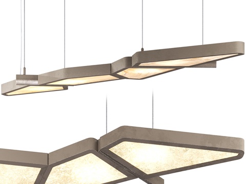  现代轻奢装饰吊灯3d模型 