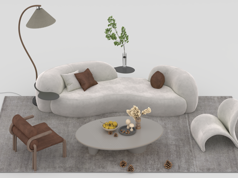  沙发组合3d模型 