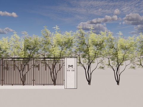 庭院灯 微景观 水景 屋顶花园 庭院门 水池su模型