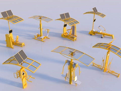  现代智能健身器材3d模型 