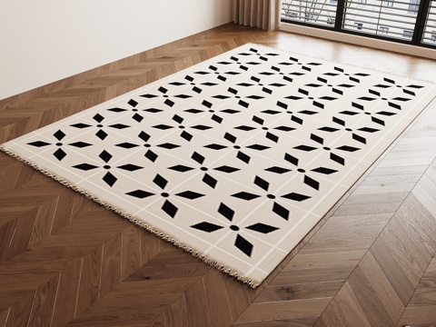  法式复古地毯3d模型 