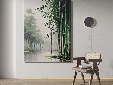  中古，复古，现代，装饰画3d模型 