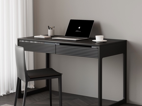  现代意式书桌椅su模型 